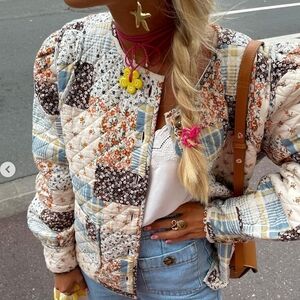 Floral Patchwork Quilted Jacket